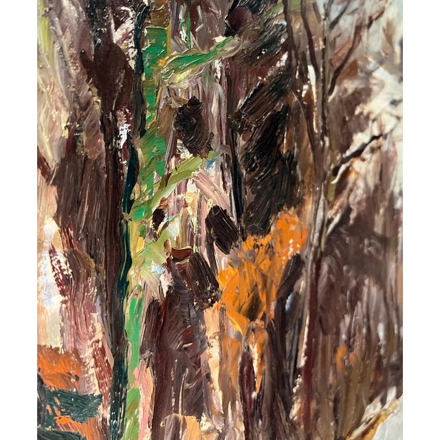 Modern Ernest Voegeli, Snow-Covered Underwood, Oil on Canvas For Sale - Image 3 of 11