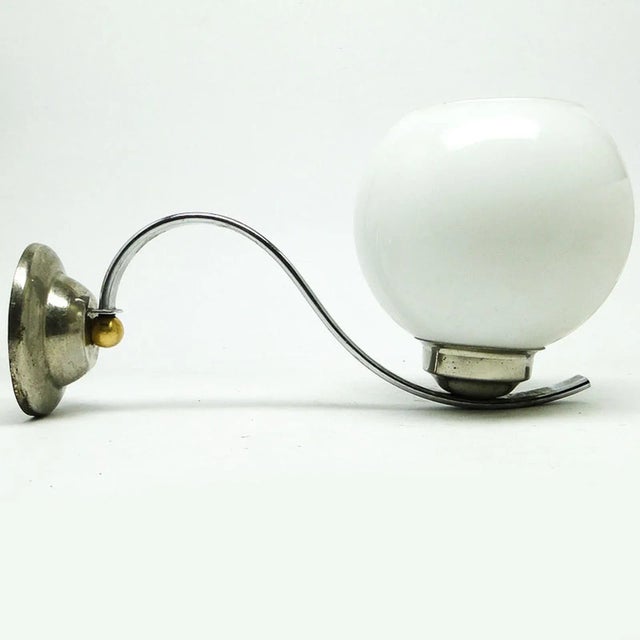 Czechoslovakian Art Deco Wall Lamp, 1950s For Sale - Image 9 of 9