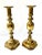 Late 19th Century Antique English Brass Jubilee Candlesticks – King of Diamonds Victorian Pair For Sale - Image 5 of 9