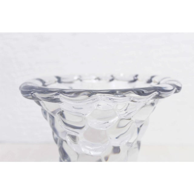 French Crystal Vase from P.D'Avesn, 1940s For Sale - Image 9 of 11