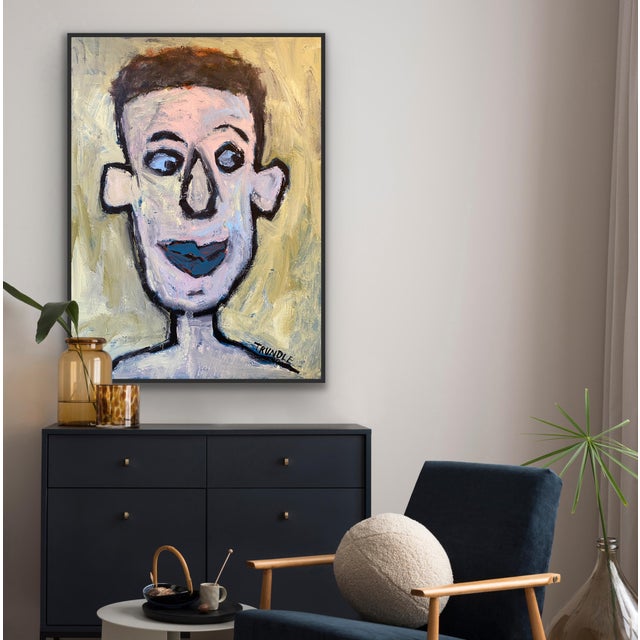 Abstract Sarah Trundle, Contemporary Abstract Figure Painting, "Friends Like These" For Sale - Image 3 of 7