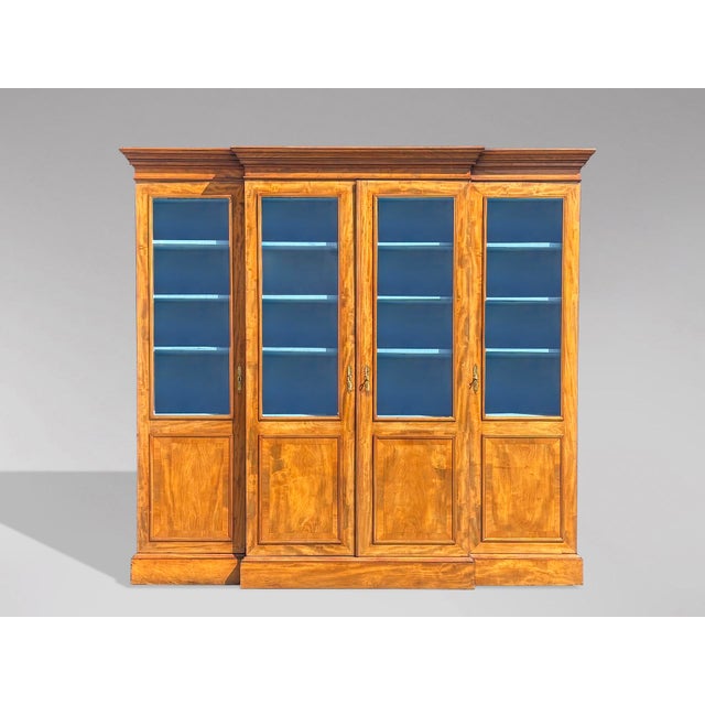19th Century French Louis Philippe Walnut 4-Door Bookcase, 1880s For Sale - Image 14 of 14