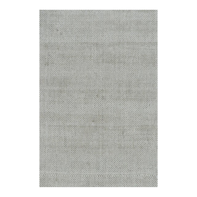 Rug & Kilim’s Oversized Textural Rug in Gray and White Tones & Striae For Sale