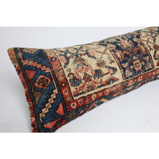 Textile Antique Handmade Tribal Rug Pillow Cushion Cover -14'' X 41'' For Sale - Image 7 of 11