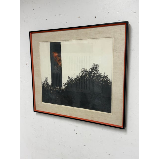 Gerson Leiber "Cat" Framed Lithograph, Signed For Sale In San Francisco - Image 6 of 12