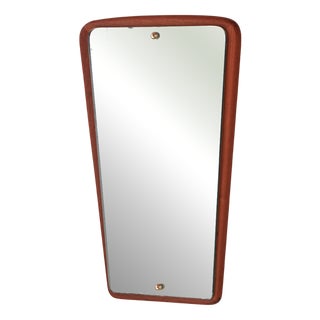 Scandinavian Asymmetrical Teak Wall Mirror, 1950s For Sale