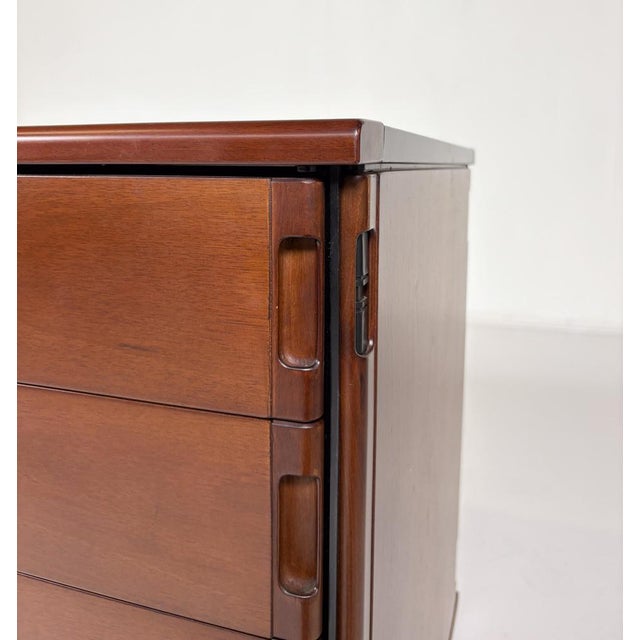 Mid-Century Wood Chest of Drawers attributed to Gianfranco Frattini, Italy, 1970s For Sale - Image 4 of 9