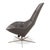 Boston Leather Armchair with Ottoman in Grey Brown Taupe Estoril Semi Aniline Leather 0959 with Manual Swivel and Rocking Function from Boconcept For Sale - Image 14 of 18