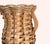 GORGEOUS scalloped wood double handle wicker vase 20 inches tall 4 inches diameter opening double handles wood use is...