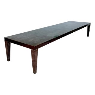 Vintage Monumental 15 Ft Cerused Wood Dining Table For Sale