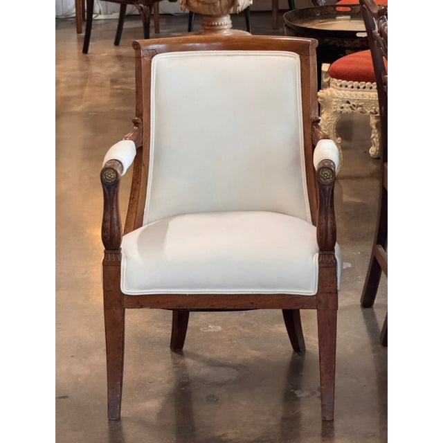 19th Century 19th Century Pair of French Empire Armchairs For Sale - Image 5 of 16