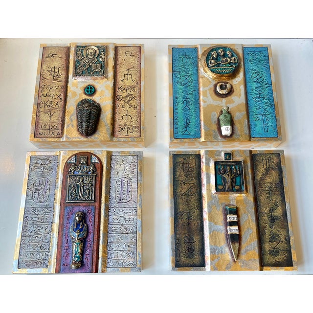 Modern Icons in Ceramic and Bronze by Mogens Leander, 2000s, Set of 4 For Sale - Image 11 of 15