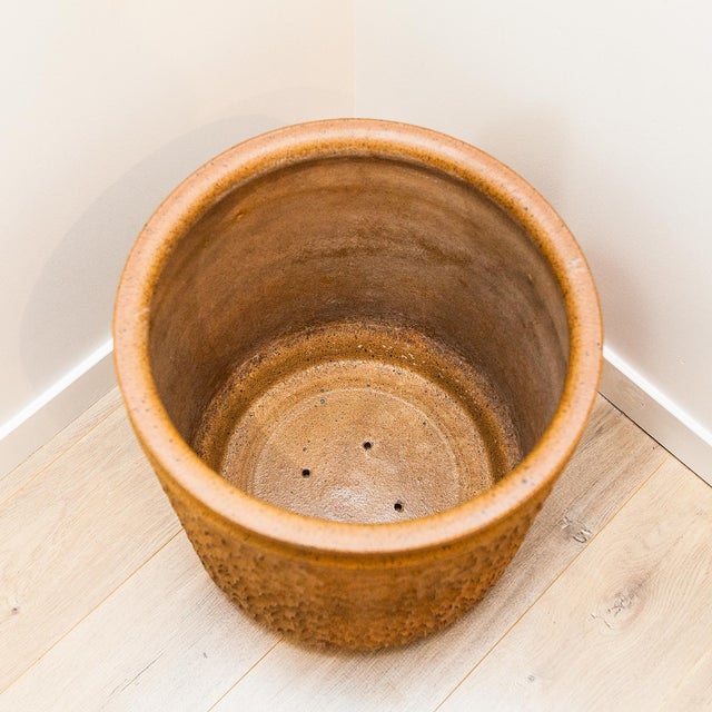 1970s XL Stoneware Thumbprint Planter by David Cressey & Robert Maxwell for Earthgender For Sale In Los Angeles - Image 6 of 14