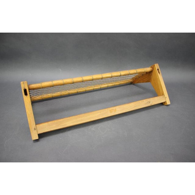 Wood Mid-Century Wall Mounted Coat Rack and Shelf, Czechoslovakia, 1950s For Sale - Image 7 of 13