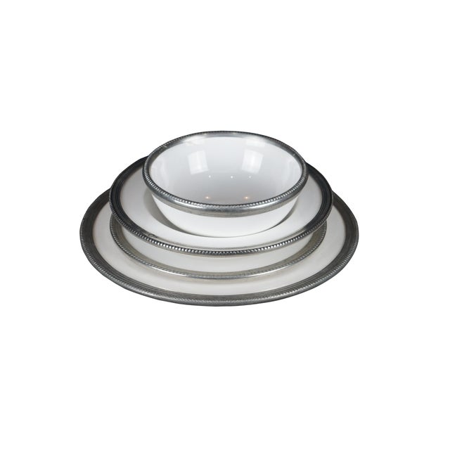 37 Pieces of Arte Italica Tuscan Dinnerware. 5 Full 5 piece place settings plus extras. Includes; 9 Dinner plates 11" 9...