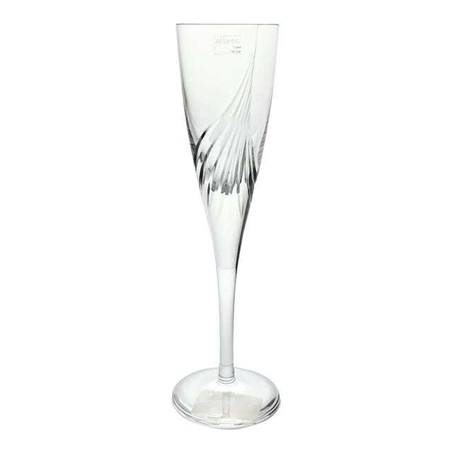 Atlantis “Flight” Single Crystal Champagne Flute For Sale
