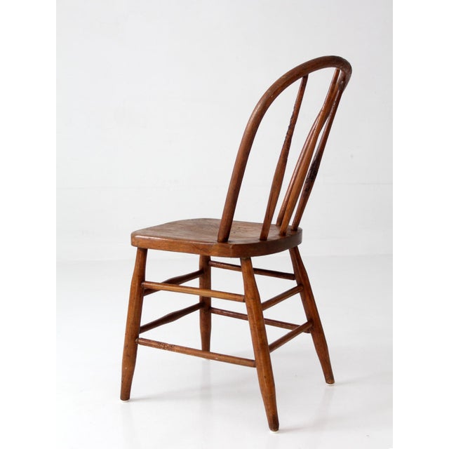 Antique Windsor Bow Back Farmhouse Chair For Sale - Image 14 of 14