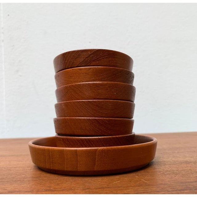 Mid-Century Wooden Bowls, 1960s, Set of 7 For Sale - Image 10 of 15