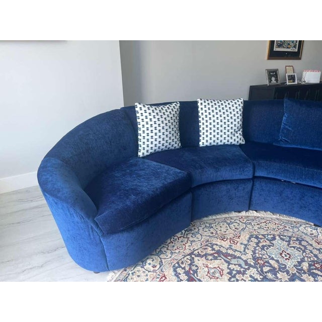 2020s Century Furniture Blue Sectional Sofa For Sale - Image 5 of 8