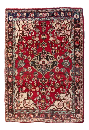 1960s Persian Red Sarouk Small Rug