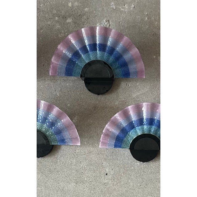 1980s Large Glass Wall Lamp from Zonca, Italy, 1980s For Sale - Image 5 of 8