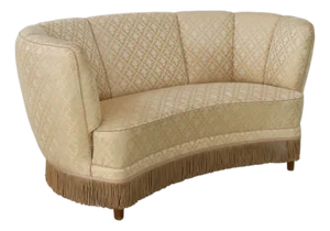 Art Deco Danish Banana Sofa, 1940s