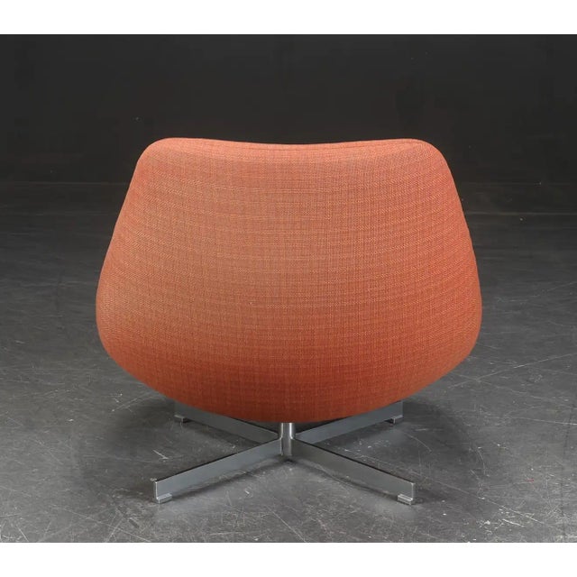 Orange Model Ml91 Swivel Lounge Chair by Illum Wikkelsø for Mikael Laursen, 1960s For Sale - Image 8 of 11