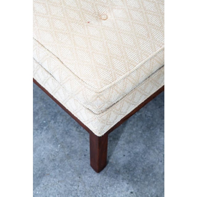 Wood Mid Century Modern Lounge Chairs Slipper White Tufted Pair Set 2 Vintage MCM 60s For Sale - Image 7 of 12
