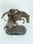 Late 20th Century Frederic Remington Style “The Bronco Buster” Bronze Western Sculpture on Marble Base For Sale - Image 4 of 5