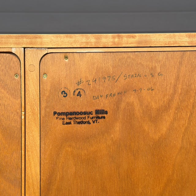 Pompanoosuc Mills Shaker Style Double Wide Tall Bookcase Hand Crafted in Vermont For Sale - Image 12 of 12