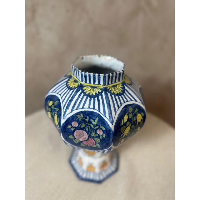 Vintage Vase in Polychrome, 1925 For Sale - Image 3 of 14