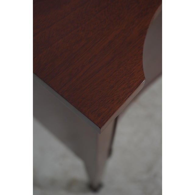 1980s Biggs Mahogany Serpentine Front Sideboard Server For Sale - Image 12 of 18