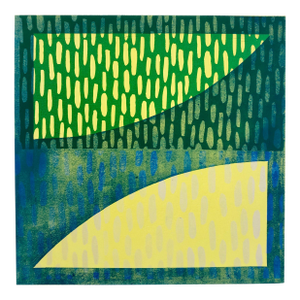 Pierre ObandoAbstract Modernist Colorful Bold Monoprint Monotype Painting Print Pierre Obando, 1997