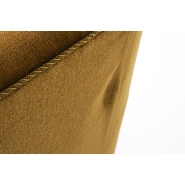 1940s Danish Oak and Mohair Sofa Couch Circa 1940 Art Deco Style For Sale - Image 5 of 12