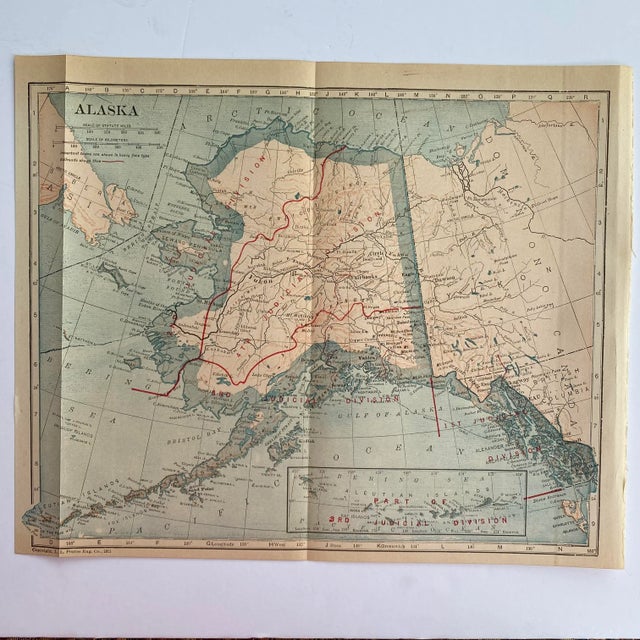 1920s Alaska State Map For Sale - Image 4 of 4