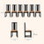 Postmodern Set of Six BiF Postmodern Black Lacquer Dining Chairs, 1980s For Sale - Image 3 of 17