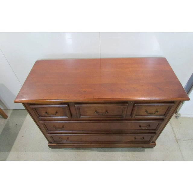 Mid-Century Modern Solid Mahogany Chest of Drawers from Tricoire, 1980s For Sale - Image 3 of 9