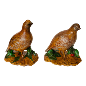 Vintage Pair of Ceramic Quails
