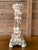 Vintage Handcrafted Coastal Seashell Encrusted Wood Pedestal Candleholder For Sale - Image 11 of 12
