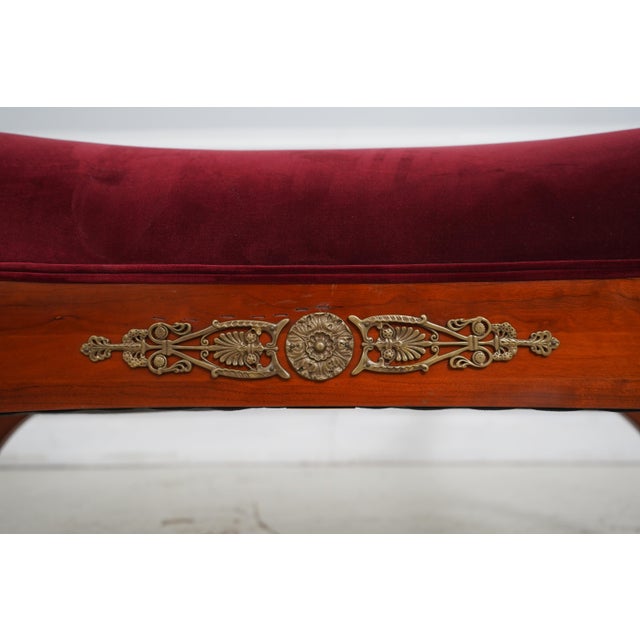 John Widdicomb Mahogany French Empire Bench Recamier For Sale In Philadelphia - Image 6 of 14