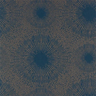Harlequin Perlite Wallpaper in Lapis / Copper Ore For Sale