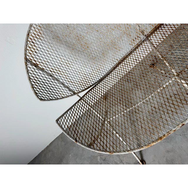 White 1960’s Vintage Maurizio Tempestini for Salterini “Clamshell” or “Orange Slice” Outdoor Settee For Sale - Image 8 of 11