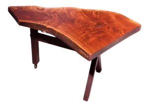 New Hope-Style Studio Craft Walnut Live Edge Side Table