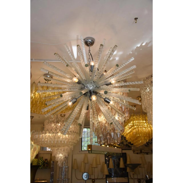 1980s Italian Modern Murano Sputnik Ceiling Light For Sale - Image 5 of 6