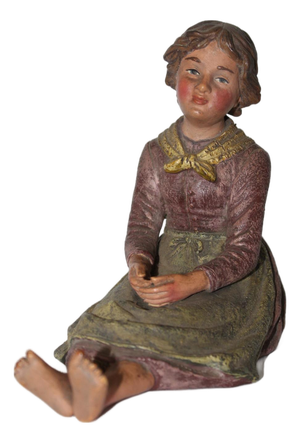 Young Seated Peasant Woman in Terracotta by Bernard Bloch