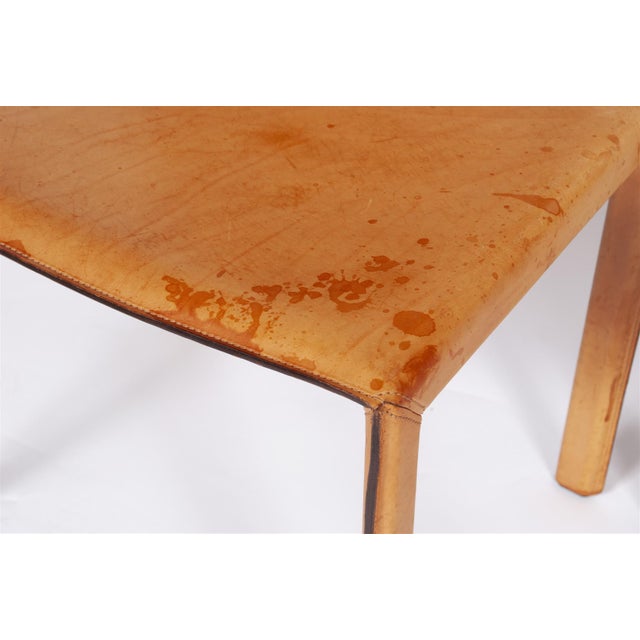 Contemporary Set of 6 Enrico Pellizzoni Leather Dining Chairs For Sale - Image 3 of 9