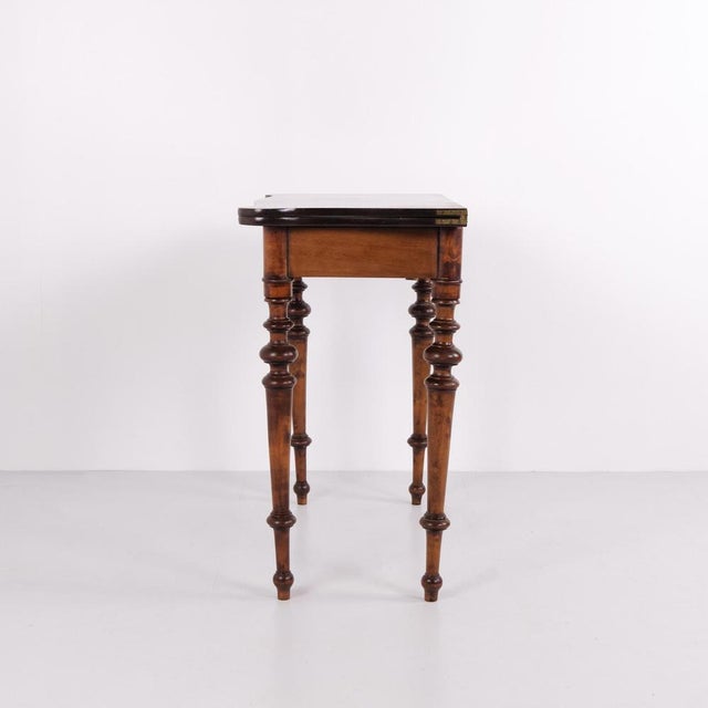 Games Table in Polished Mahogany with Brass Mounts, 1860s For Sale - Image 4 of 11