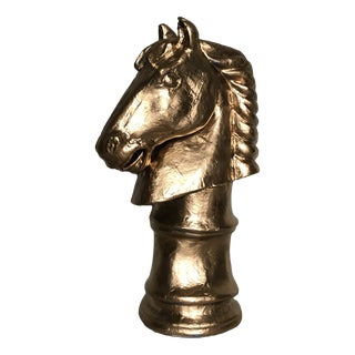 Monumental Papier-Mâché Chess Knight Sculpture For Sale