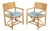 Pair of Vintage Rattan McGuire Directors Style Armchairs, Newly Upholstered Sunbrella Seats For Sale