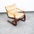 Mid Century Danish Modern Lounge Chair Brown Leather Armchair Tan Saddle Arms For Sale - Image 9 of 12